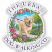 Hondenuitlater Vinyl Uitknip Sticker - Labrador (Voorkant)