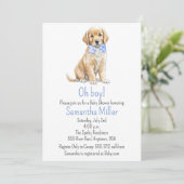 Hondenuitnodiging voor Baby shower Kaart (Staand voorkant)
