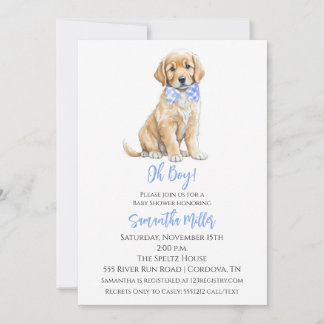 Hondenuitnodiging voor Baby shower Kaart