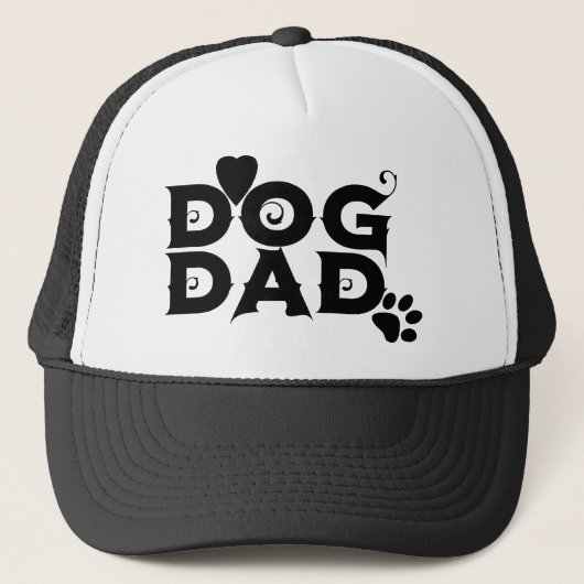 Hondenvader groovy logo hart puppy poot Vaderdag Trucker Pet (Voorkant)