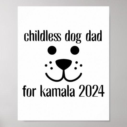 Hondenvader voor Kamala Harris 2024 Poster (Voorkant)