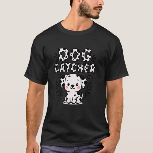 Hondenvanger Schattige Dalmatiër Grappig Dier Vlek T-shirt (Voorkant)