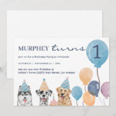 Hondenverjaardagsuitnodiging Kaart (Voorkant / Achterkant)