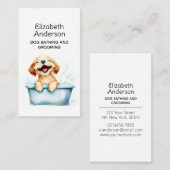 Hondenverzorger baden Gepersonaliseerd II Visitekaartje (Voorkant / Achterkant)