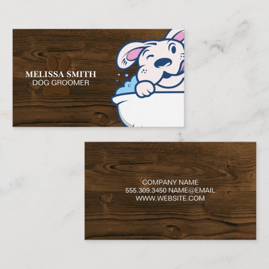 Hondenverzorger | Badkuip en Bubbles Visitekaartje (Voorkant / Achterkant)