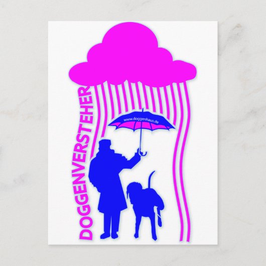 Hondenverzorger Briefkaart (Voorkant)
