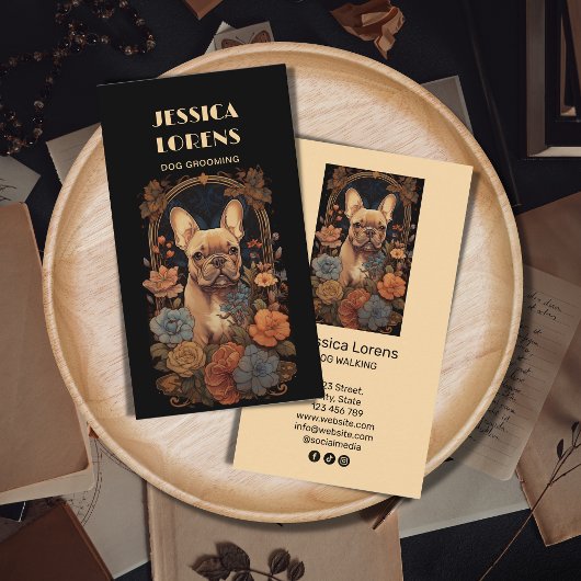  Hondenverzorger Franse Bulldog Puppy Visitekaartje