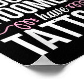 Hondenverzorger Grappige Schattigee Tattoos Pet Gr Poster (Hoek)