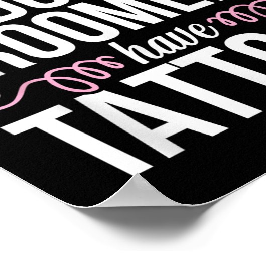 Hondenverzorger Grappige Schattigee Tattoos Pet Gr Poster (Hoek)