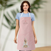 Hondenverzorger Lab Gepersonaliseerde Roze Print S Schort