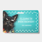 Hondenverzorger Pootafdruk Rand  Badge (Achterkant)