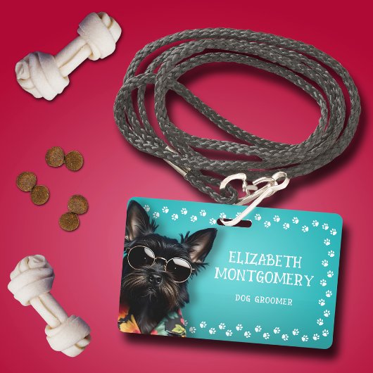 Hondenverzorger Pootafdruk Rand  Badge