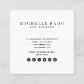  Hondenverzorger QR Code Social Media Vierkante Visitekaartje (Achterkant)