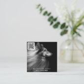 Hondenverzorger QR Code Social Media Vierkante Visitekaartje (Staand voorkant)