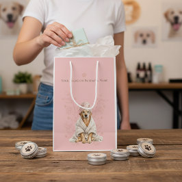 Hondenverzorger Spa Cute Dog Op Maat Gemaakte Roze Medium Cadeauzakje