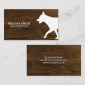 Hondenverzorger | Trainer | Dier | Hout Visitekaartje (Voorkant / Achterkant)