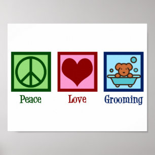 Hondenverzorger Vrede Liefde Huisdierverzorging Poster