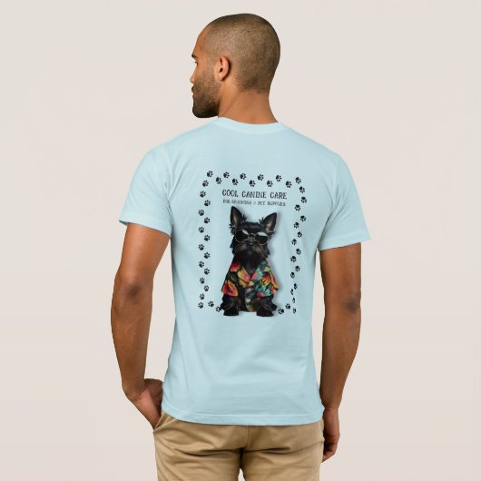 Hondenverzorger Walker Oppasser T-shirt (Achterkant volledig)