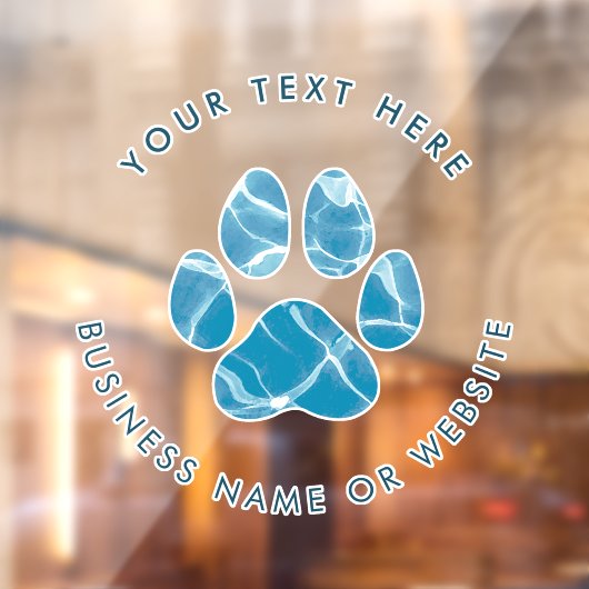 Hondenverzorger Was Water Pootafdrukken Promotie Raamsticker (Vel 2)