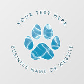 Hondenverzorger Was Water Pootafdrukken Promotie Raamsticker (Vel)