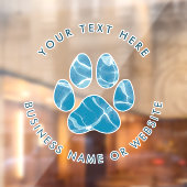 Hondenverzorger Waswater Pootafdrukken Promotie Raamsticker (Vel 2)