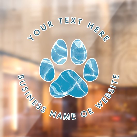 Hondenverzorger Waswater Pootafdrukken Promotie Raamsticker (Vel 2)