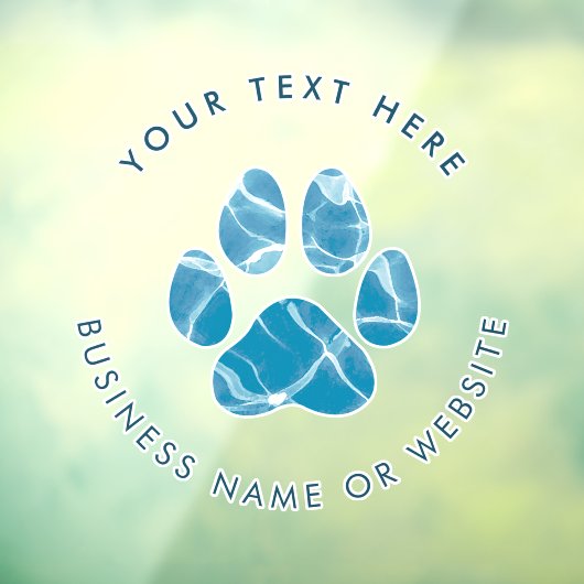 Hondenverzorger Waswater Pootafdrukken Promotie Raamsticker (Vel 3)