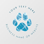 Hondenverzorger Waswater Pootafdrukken Promotie Raamsticker (Vel)