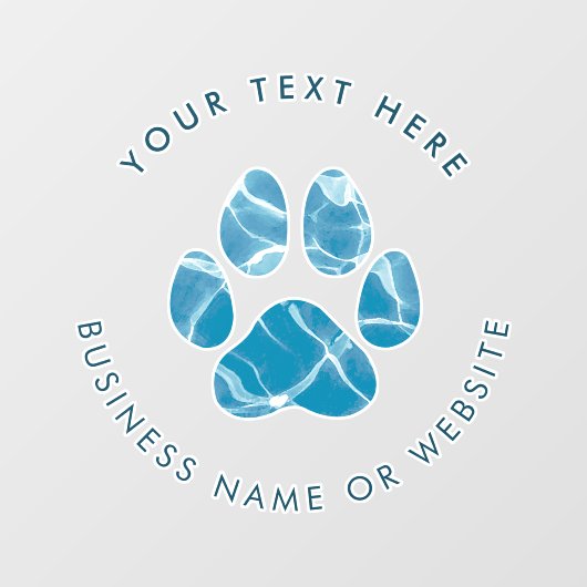 Hondenverzorger Waswater Pootafdrukken Promotie Raamsticker (Vel)