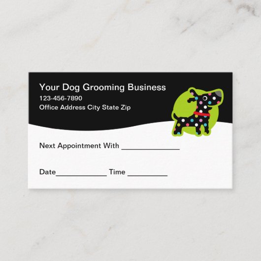 Hondenverzorging Afspraak Visitekaartjes Afsprakenkaartje (Voorkant)