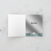 Hondenverzorging Dankkaart Zebra Blauwgroen Blond Bedankkaart (Binnen)