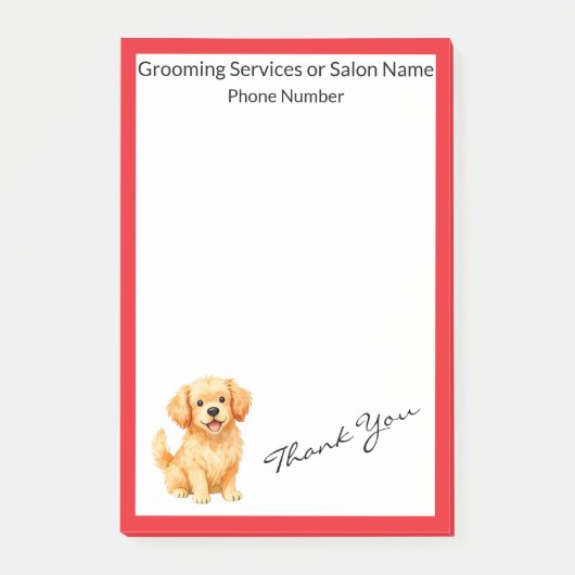 Hondenverzorging Gepersonaliseerde Luxe Moderne Co Post-it® Notes (Voorkant)