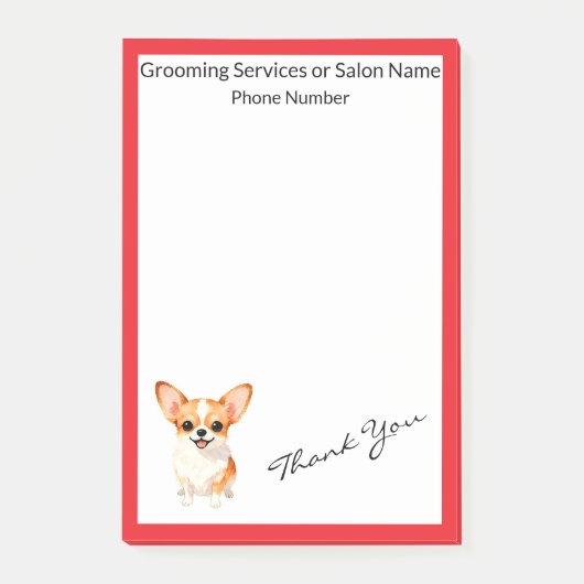 Hondenverzorging Gepersonaliseerde Luxe Trendy Col Post-it® Notes (Voorkant)