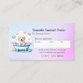 Hondenverzorging gradiant roze tot blauw professio afsprakenkaartje (Voorkant)