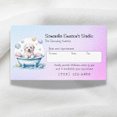 Hondenverzorging gradiant roze tot blauw professio afsprakenkaartje