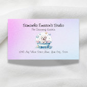 Hondenverzorging gradiant roze tot blauw professio afsprakenkaartje