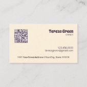 Hondenverzorging Grooming QR Visitekaartje (Achterkant)