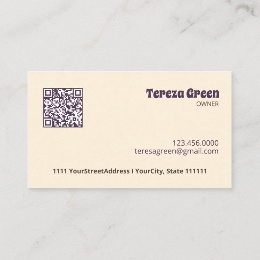 Hondenverzorging Grooming QR Visitekaartje (Achterkant)