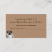 Hondenverzorging hond Spa Afsprakenkaartje (Achterkant)