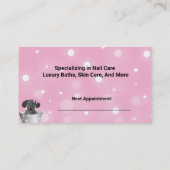 Hondenverzorging hond Spa Afsprakenkaartje (Achterkant)