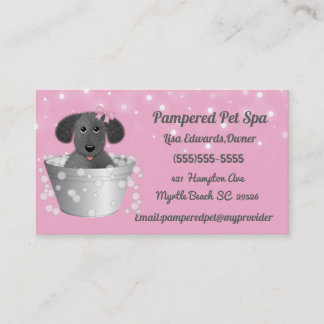 Hondenverzorging hond Spa Afsprakenkaartje