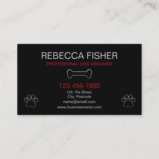 Hondenverzorging Loyaliteitskorting Pet Reward Visitekaartje (Achterkant)