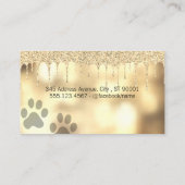 Hondenverzorging | Luxe Glitter Drip Visitekaartje (Achterkant)