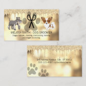 Hondenverzorging | Luxe Glitter Drip Visitekaartje (Voorkant / Achterkant)