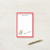 Hondenverzorging Persoonlijke Gouden Elegante Coll Post-it® Notes (Op bureau)