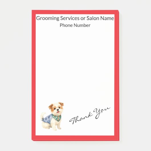 Hondenverzorging Persoonlijke Gouden Elegante Coll Post-it® Notes (Voorkant)