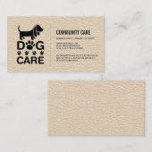 Hondenverzorging | Pet Sitting Training Services Z Visitekaartje (Voorkant / Achterkant)