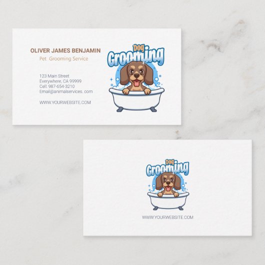  Hondenverzorging Professioneel en stijlvol Visitekaartje (Voorkant / Achterkant)