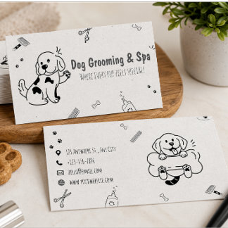 Hondenverzorging & Spa Schattige Puppy Hondenverzo Visitekaartje