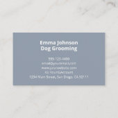 hondenverzorging | Walking Dusty Blue Visitekaartj Visitekaartje (Achterkant)